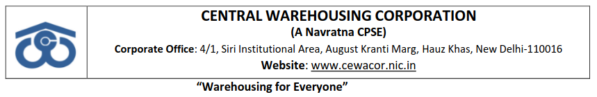 Central Warehousing Corporation (CWC) CWC Various Post Recruitment 2024