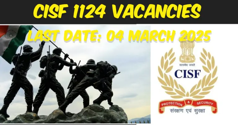 CISF Constable Driver / Driver Cum Pump Operator Recruitment 2024 (Fire Services)