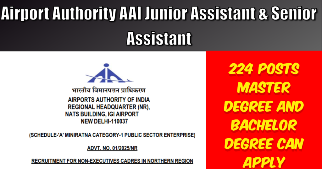 Airport Authority AAI Junior Assistant & Senior Assistant