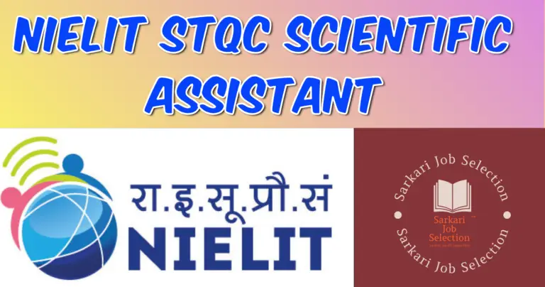 NIELIT STQC Scientific Assistant Recruitment 2025