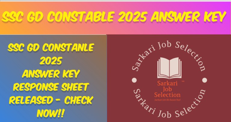 SSC GD Constable 2025 Answer Key Released Direct Link