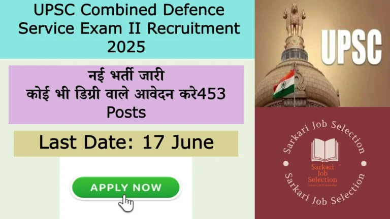 UPSC Combined Defence Service Exam II Recruitment 2025