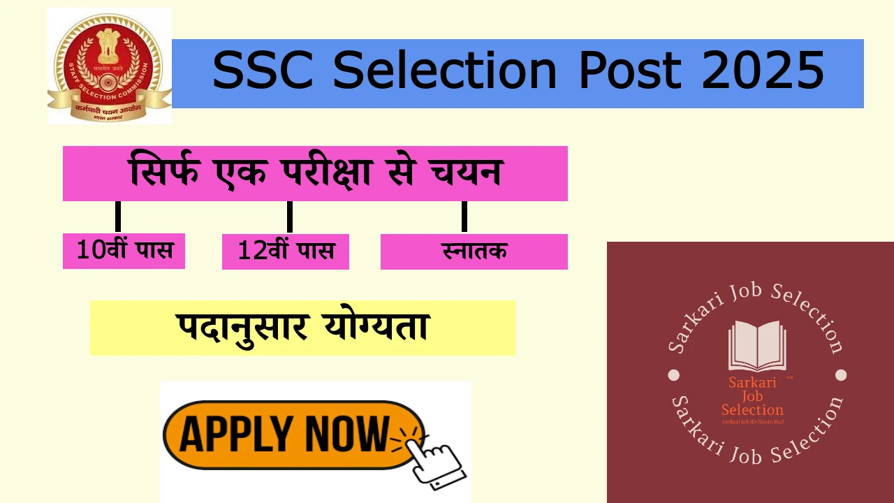 SSC Selection Post Phase XIII 2025 Recruitment