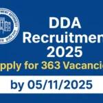 DDA Recruitment 2025