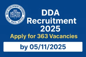DDA Recruitment 2025