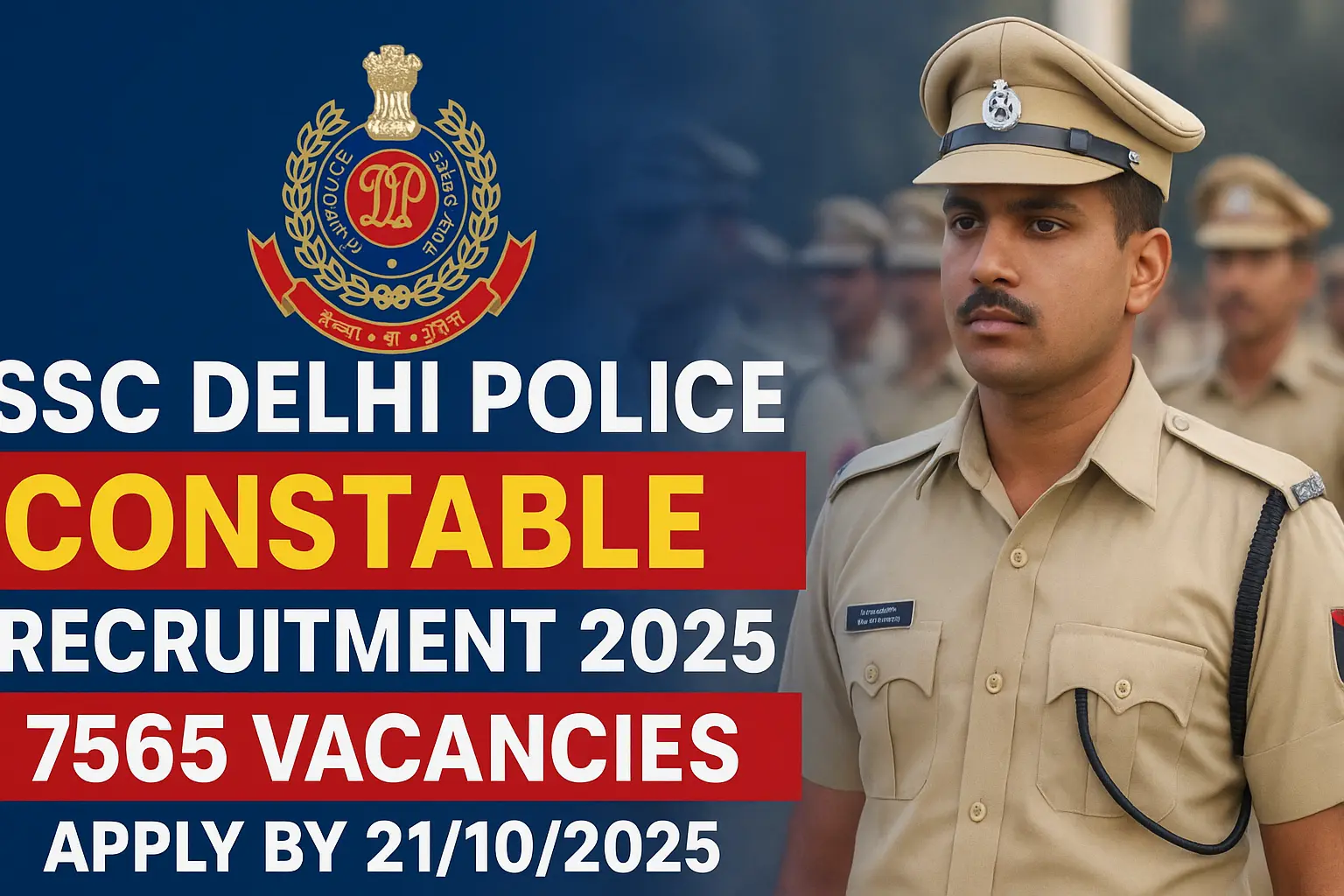 SSC Delhi Police Constable Recruitment 2025 Notification