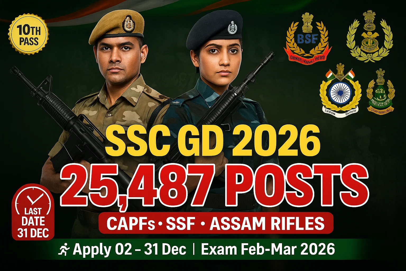 SSC GD Constable 2026 Notification – 25,487 Vacancies, Apply Online at ssc.gov.in