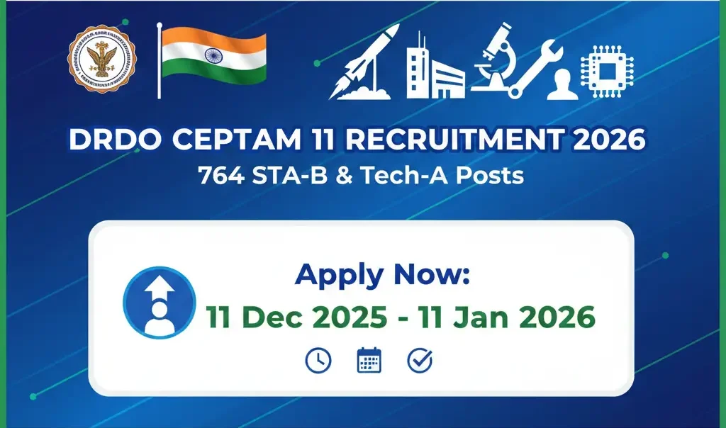 DRDO CEPTAM 11 Recruitment 2026 Notification – STA-B Tech-A Posts