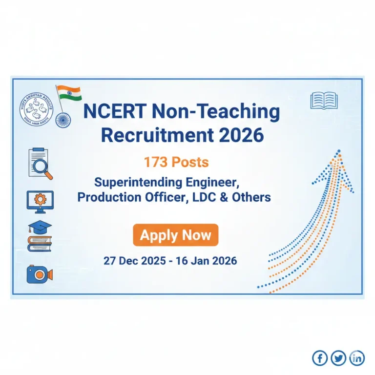 NCERT Non Teaching Recruitment 2026