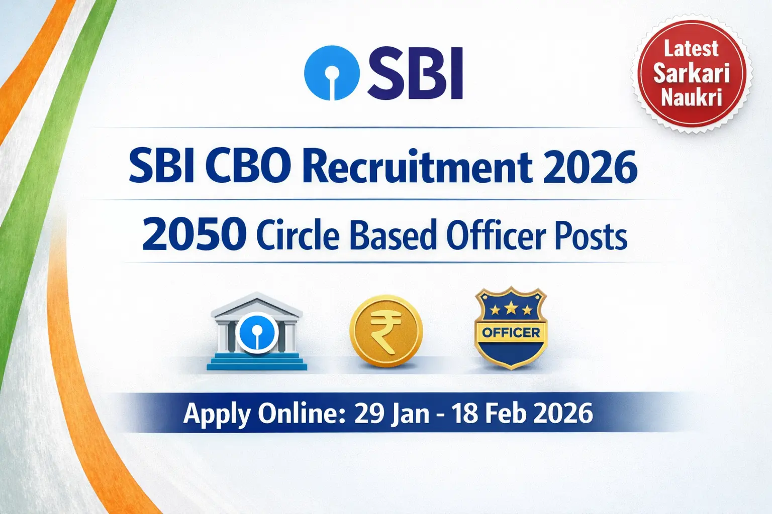 SBI Circle Based Officer Recruitment 2026 Notification – 2050 Vacancies