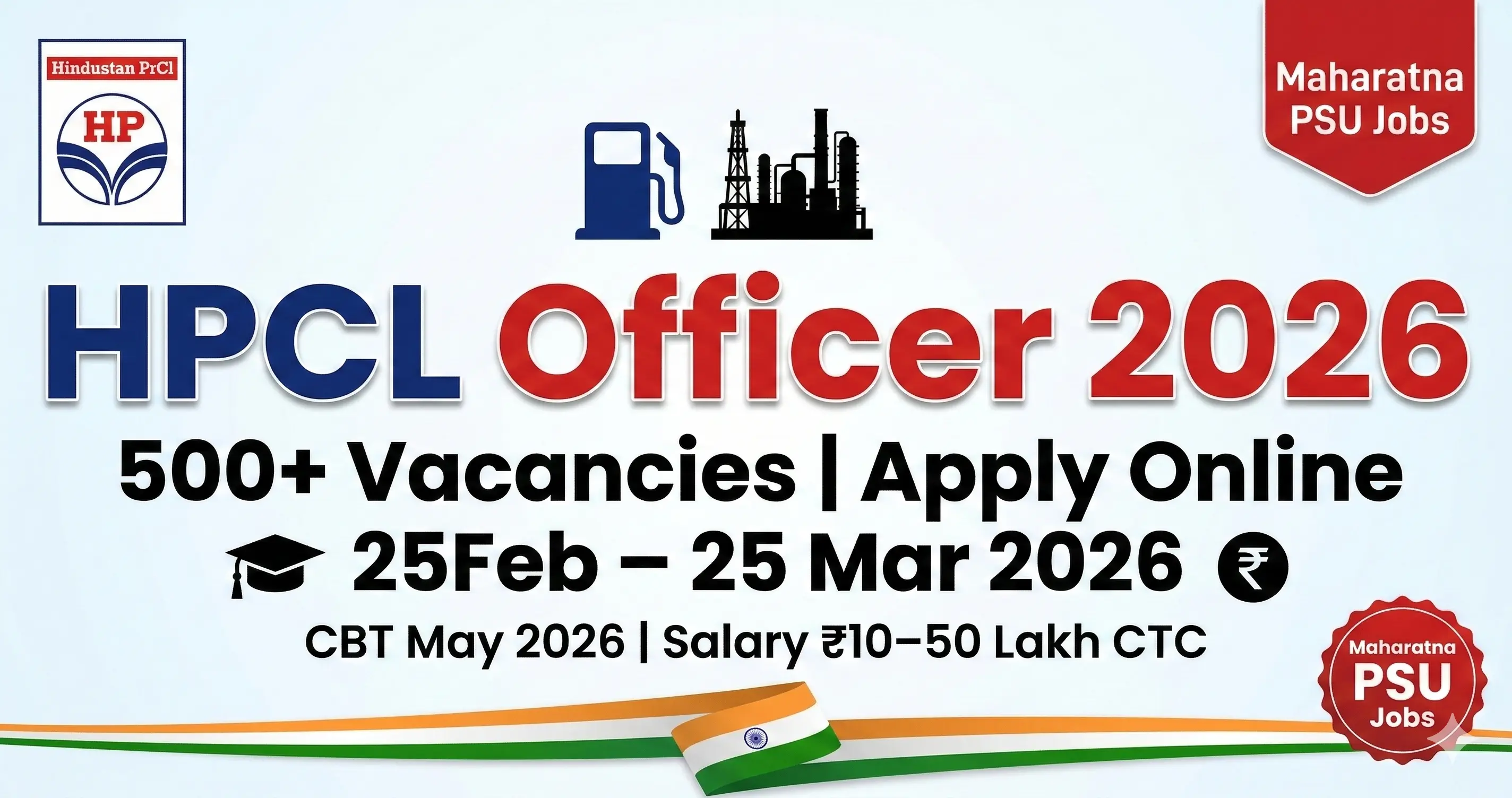 HPCL Officer Recruitment 2026 Notification – 500+ Sarkari Naukri Vacancies