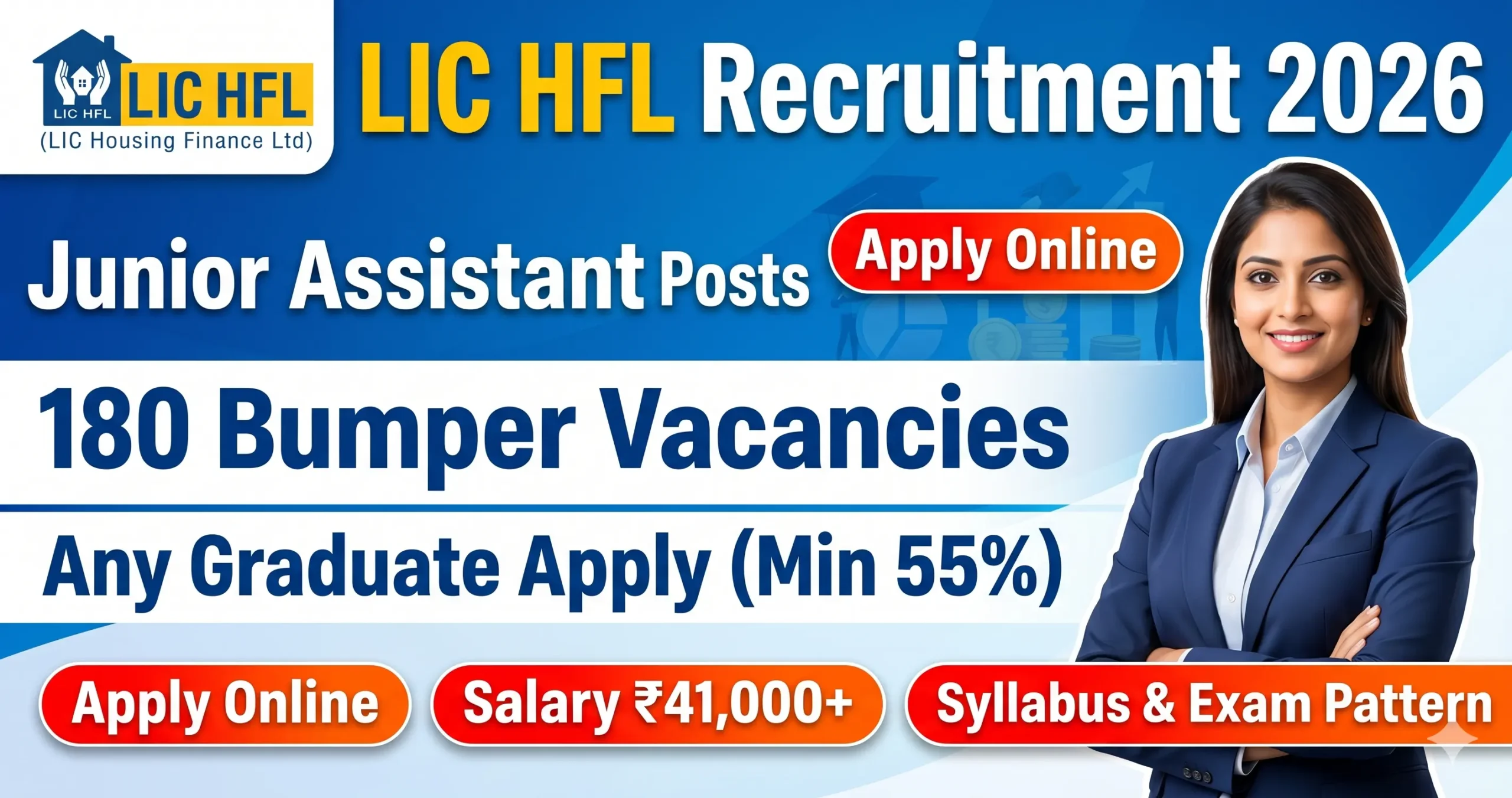 LIC HFL Junior Assistant Recruitment 2026 Notification – 180 Sarkari Naukri Vacancies
