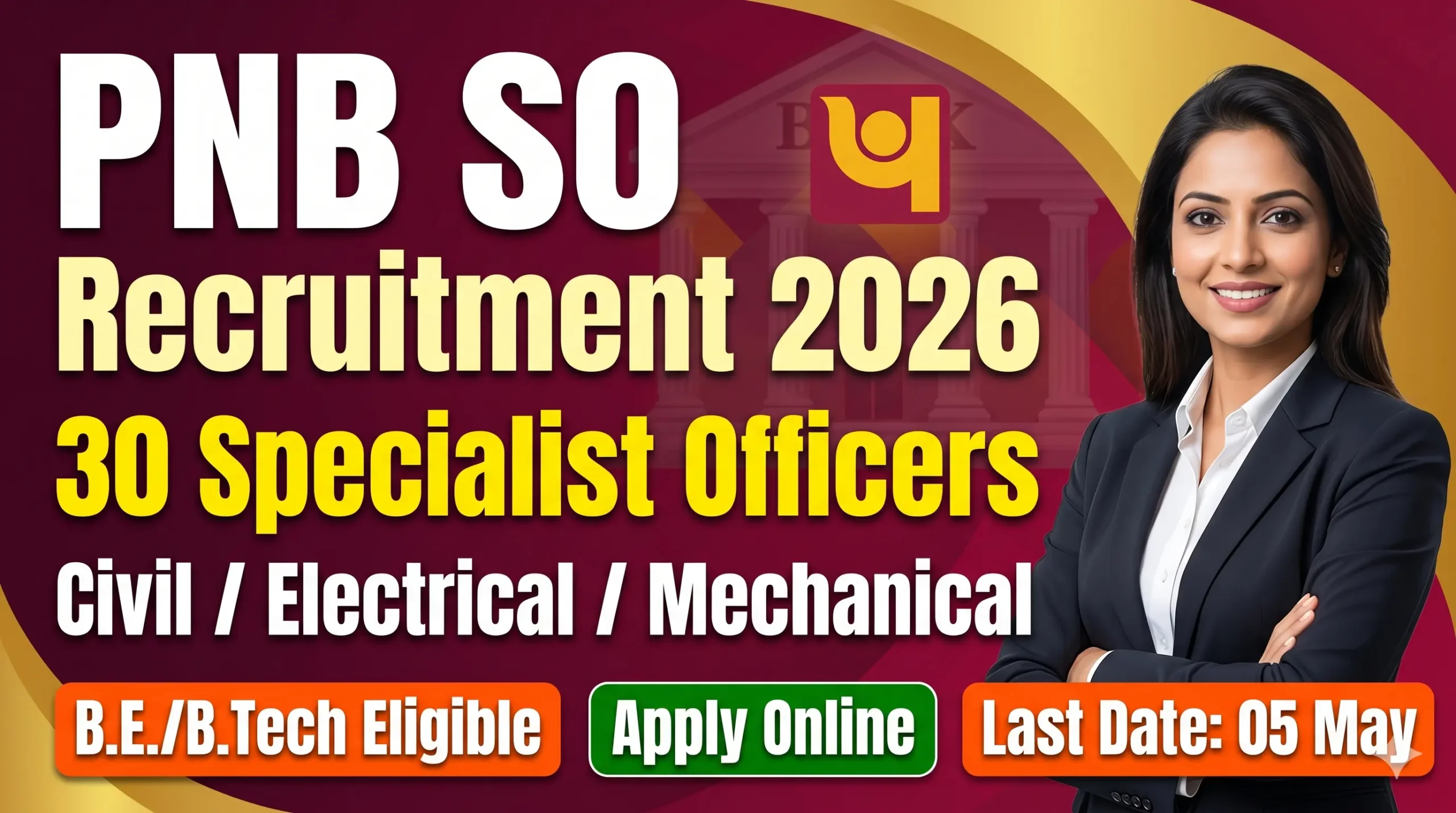 PNB Specialist Officer Recruitment 2026 Notification – 30 SO Bank Vacancies