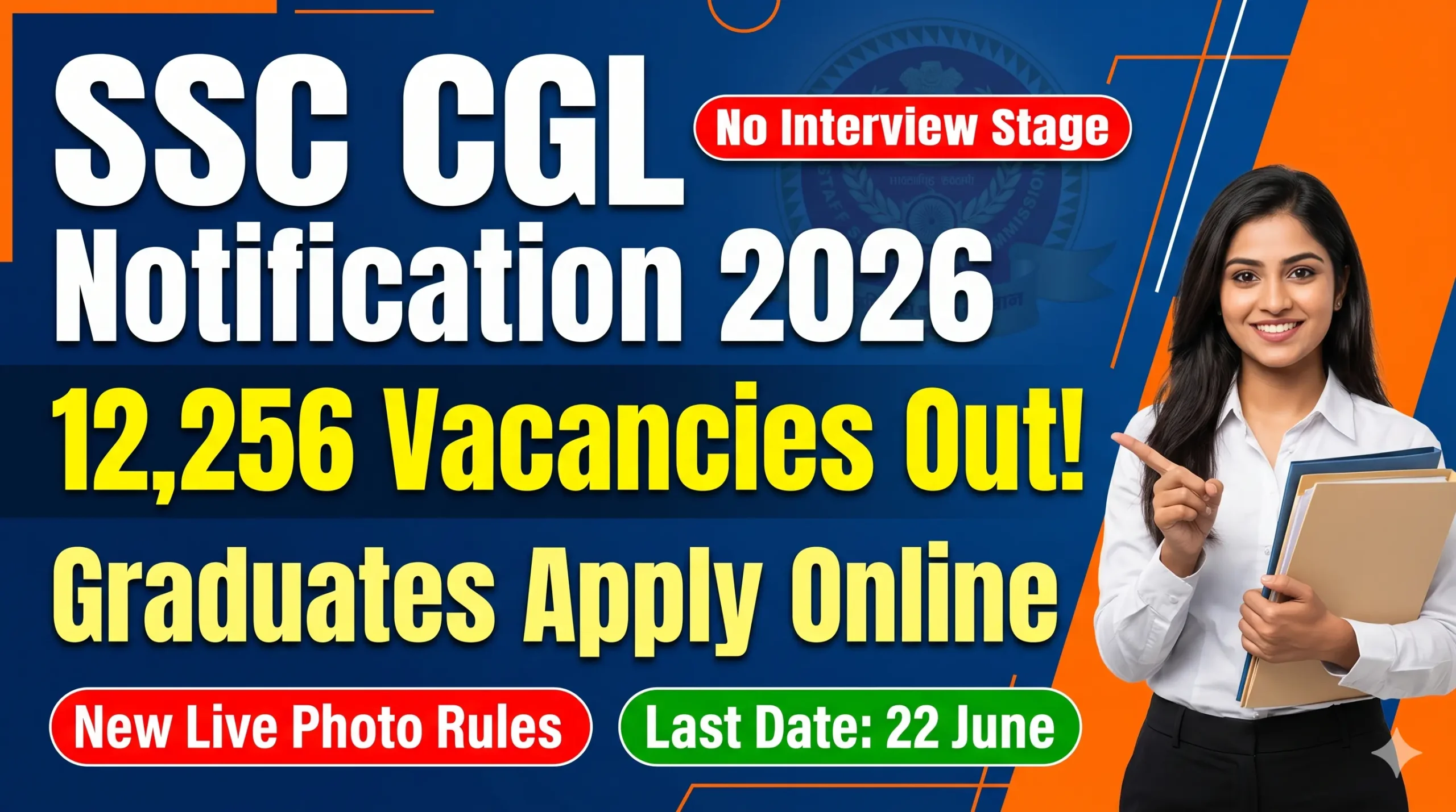 SSC CGL Recruitment 2026 Notification – 12256 Central Govt Vacancies