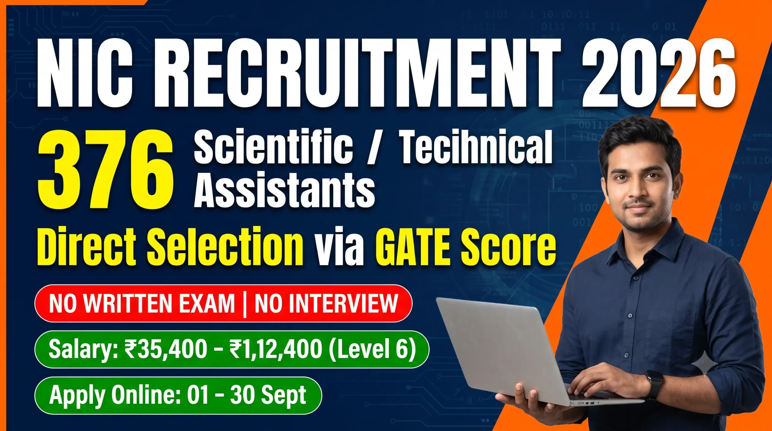 NIC Scientific Technical Assistant A Recruitment 2026 Notification – 376 Posts