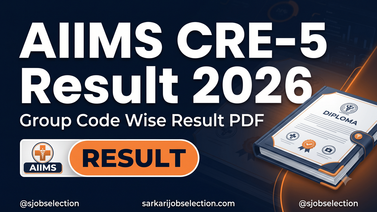 AIIMS CRE-5 Result 2026 Out – Group Code Wise PDF Download