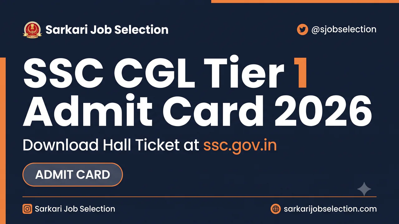 SSC CGL Tier 1 admit card download thumbnail.