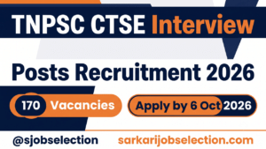 TNPSC CTSE Interview Posts Recruitment 2026 thumbnail showing 170 vacancies and application deadline 6 Oct 2026.