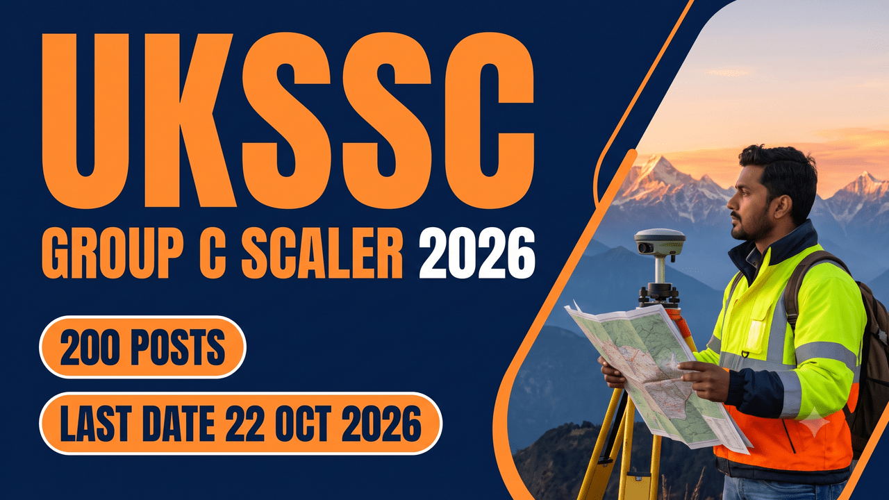 UKSSSC Group C Scaler 2026 recruitment thumbnail, 200 posts, last date 22 October 2026.