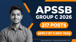 APSSB Group C 2026 | 217 Posts | Driver, ANM, Lab Tech | Apply by 5 Nov