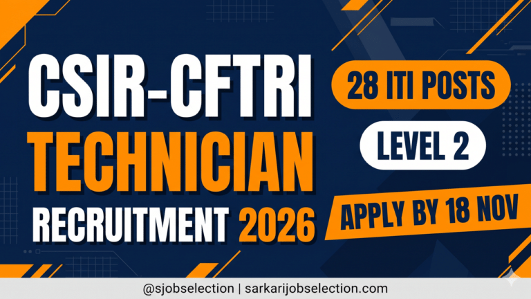 CSIR-CFTRI Technician 2026 | 28 ITI Posts | Level 2 | Apply by 18 Nov