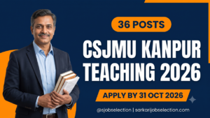 CSJMU Kanpur Teaching Recruitment 2026 | 36 Posts | Apply by 31 Oct