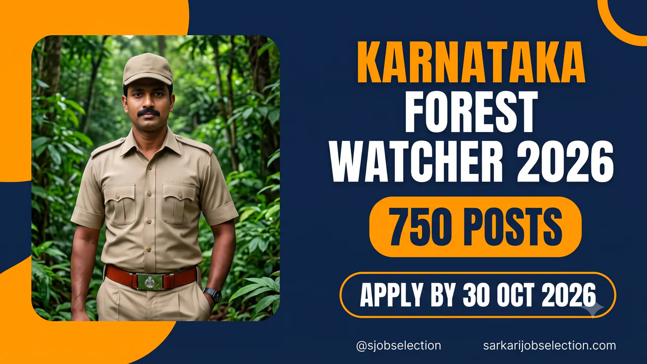 Karnataka Forest Watcher Recruitment 2026 | 750 Posts | SSLC Pass | Apply by 30 Oct