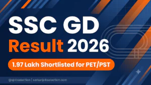 SSC GD Constable Result 2026 Out | 1.97 Lakh Shortlisted for PET/PST