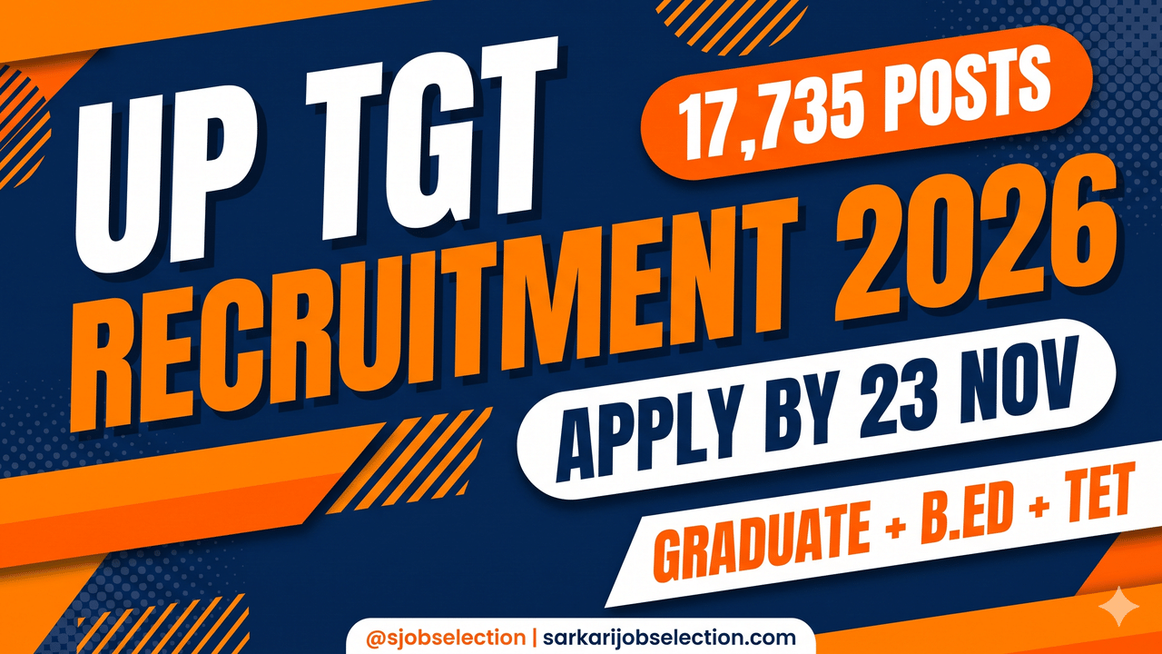 UP TGT Recruitment 2026 | 17,735 Posts | Apply by 23 Nov